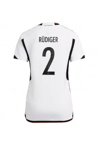 Tyskland Antonio Rudiger #2 Fotballdrakt Hjemme Klær Dame VM 2022 Korte ermer
